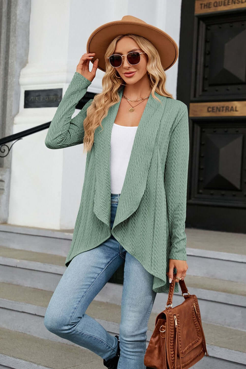 Relaxed Fit Oversized Open Front Cardigan
