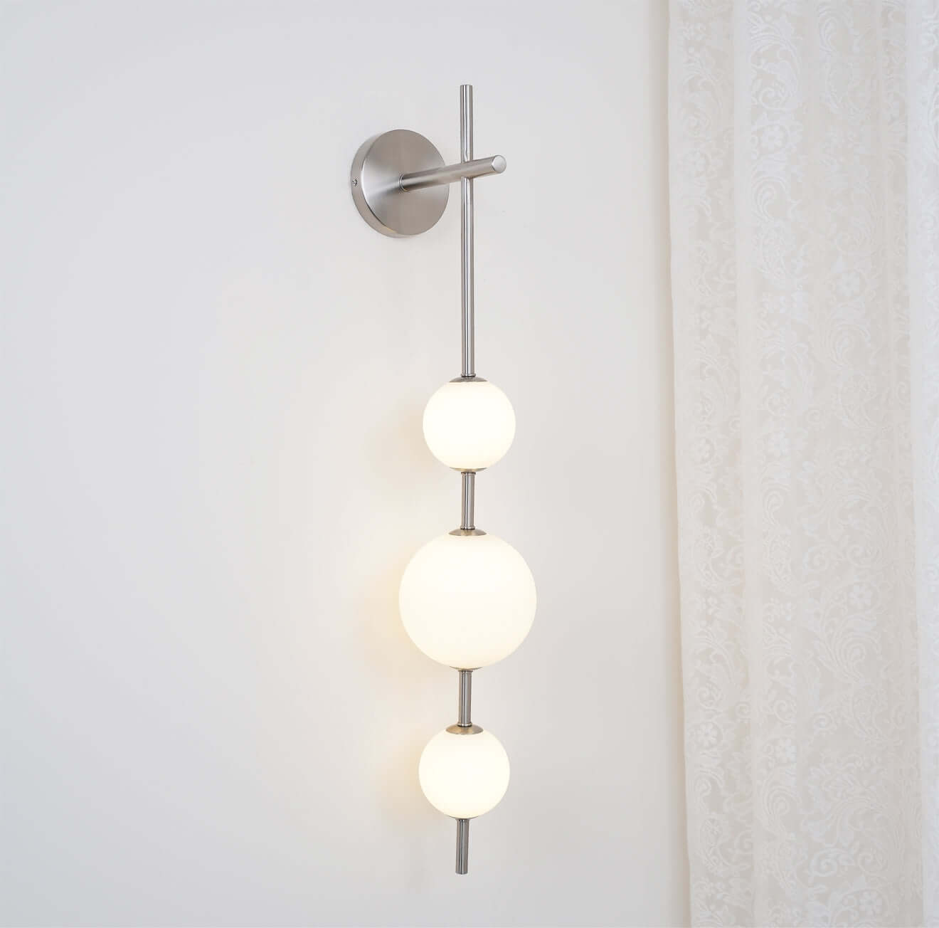 Sleek Round Glass Wall Light