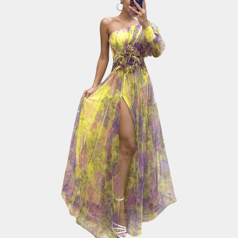Chic Off-The-Shoulder Long Dress - Luxivelle