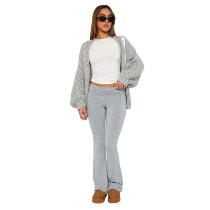 Womens Comfort Fit Wide Leg Pants