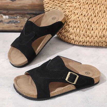 Comfortable Buckle Strap Flat Sandal