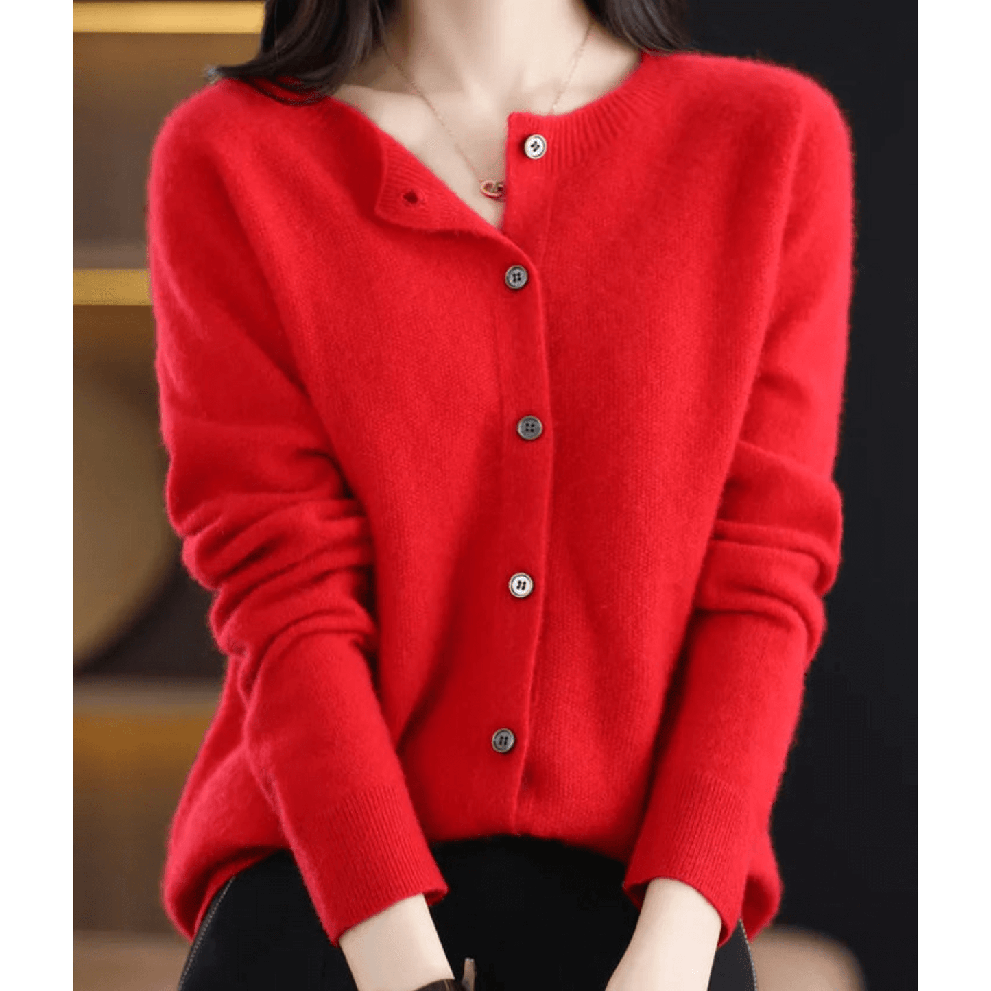 Soft V Neck Cashmere Sweater for Women