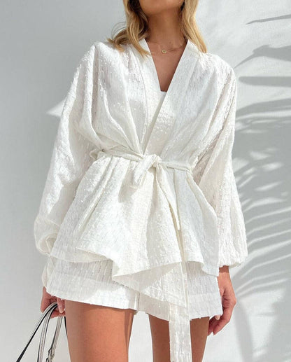 Ladies Floral Kimono Sleepwear Set