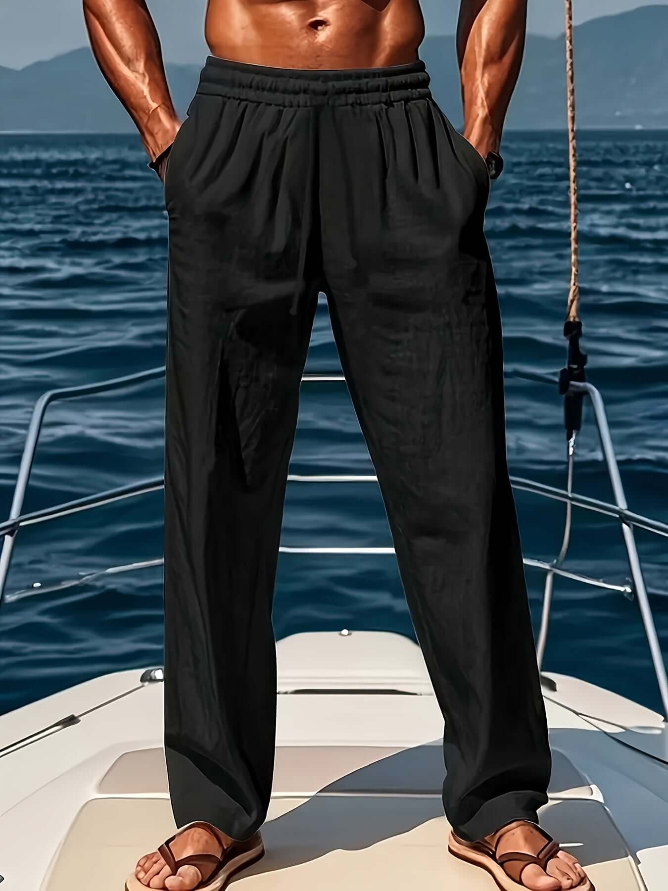 Relaxed Fit Mens Comfort Trousers - Soft & Lightweight