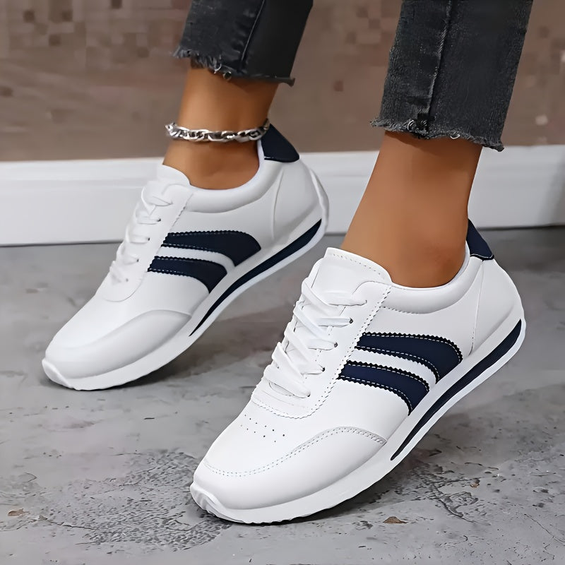 Comfortable Women's Leather Athletic Walking Sneakers
