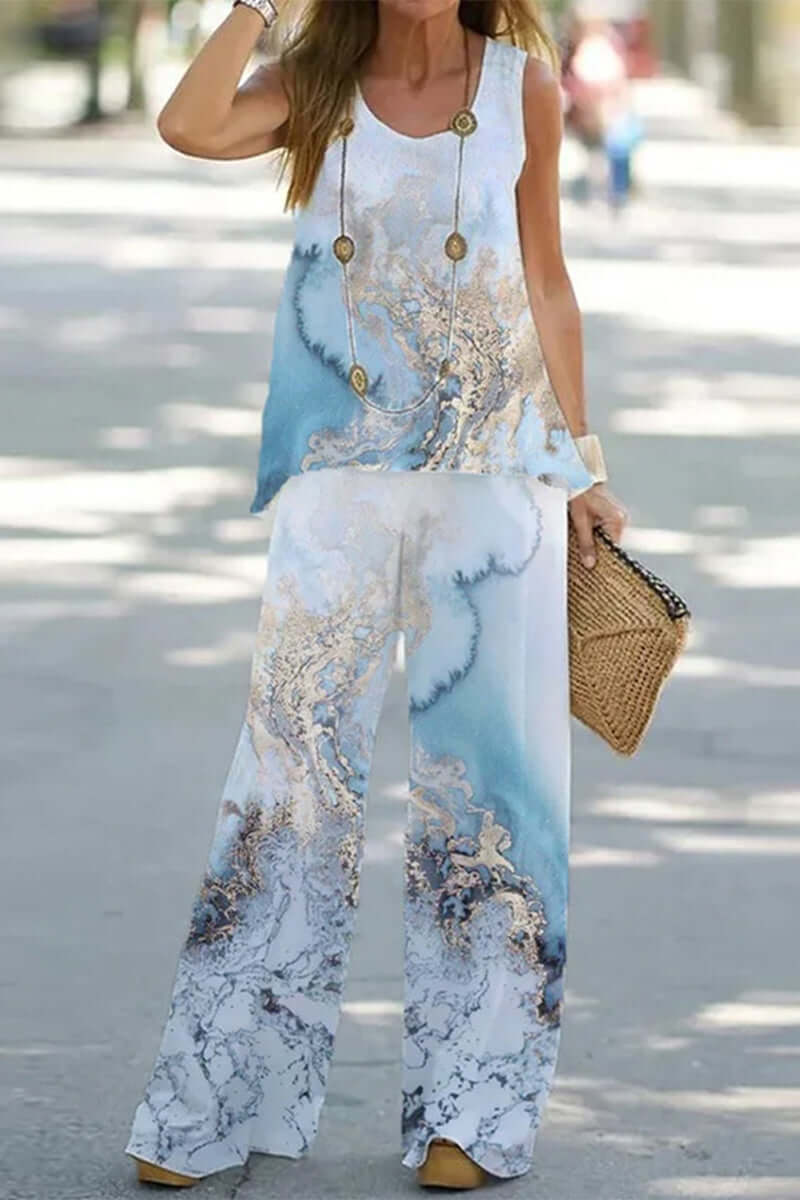 Colorful Patchwork 2 Piece Outfit Set