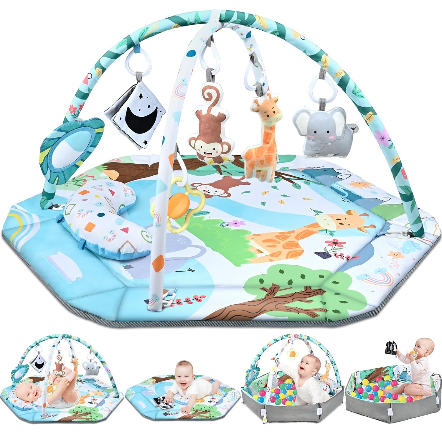 Ultimate Baby Play Gym with Balls and 6 Fun Toys - Luxivelle