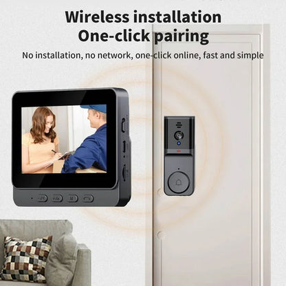 Smart Video Doorbell Camera with 4.3 Screen