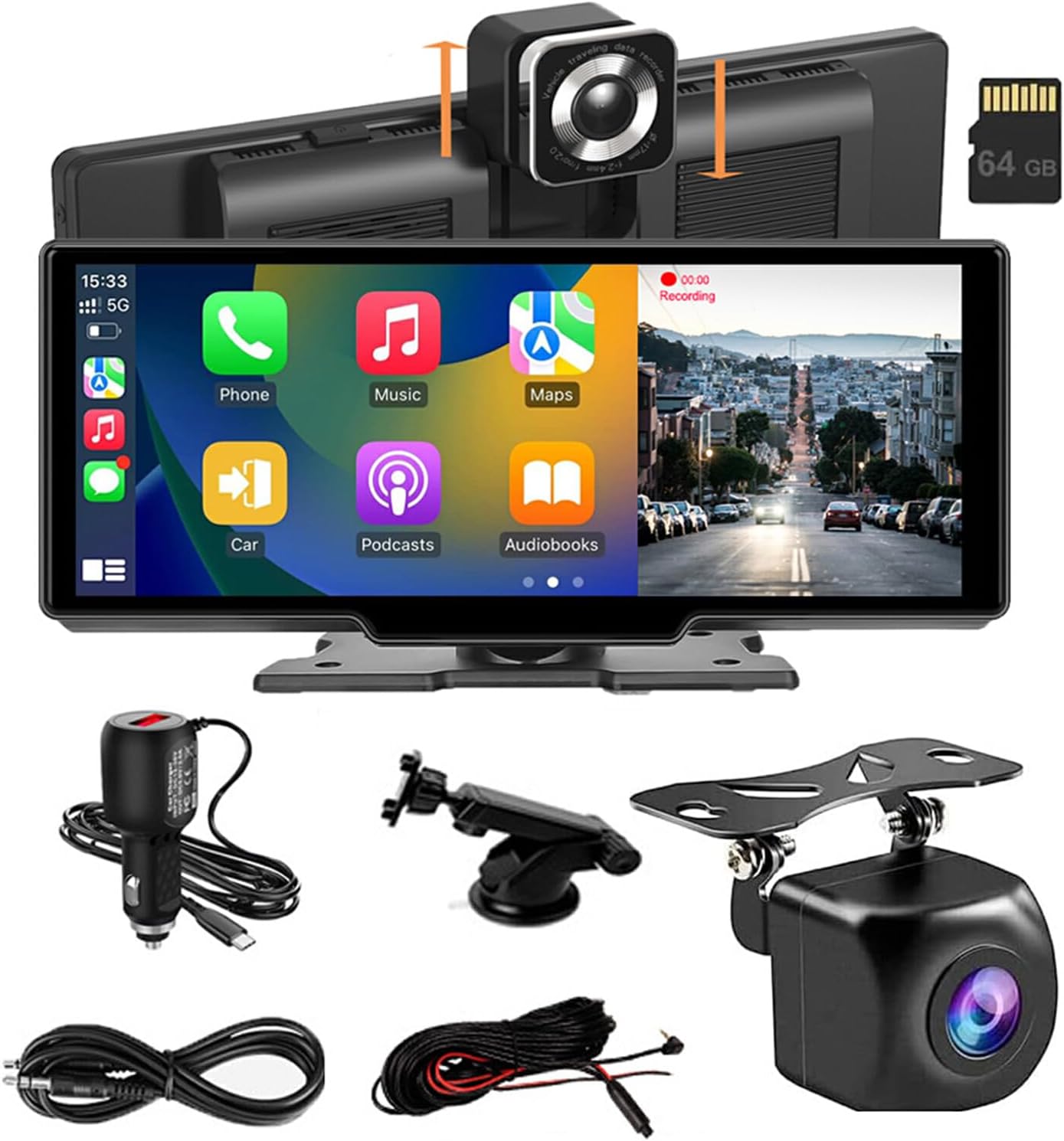 Advanced Car GPS Display with CarPlay and Auto