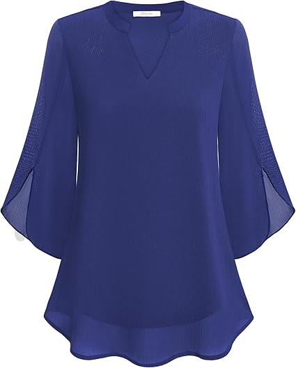 Lightweight V Neck Floral Blouse Women's Summer Top