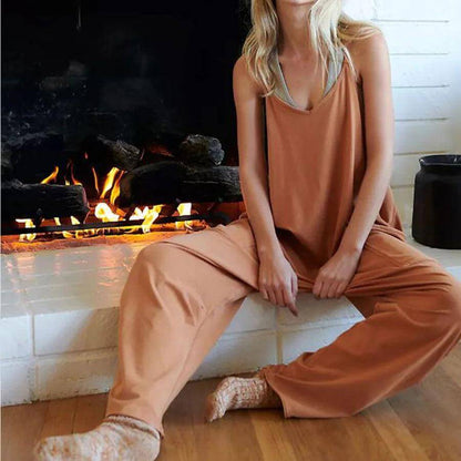 Summer Shorts Jumpsuit for Women with Pockets