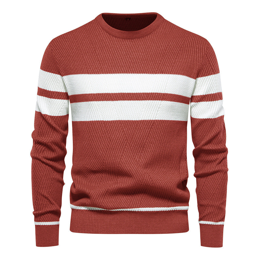 Relaxed Fit Horizontal Stripe Pullover