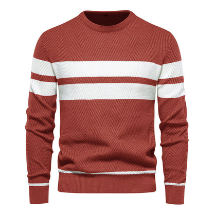 Relaxed Fit Horizontal Stripe Pullover