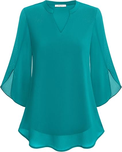 Lightweight V Neck Floral Blouse Women's Summer Top