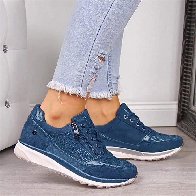 Ladies Easy Zip Up Shoes