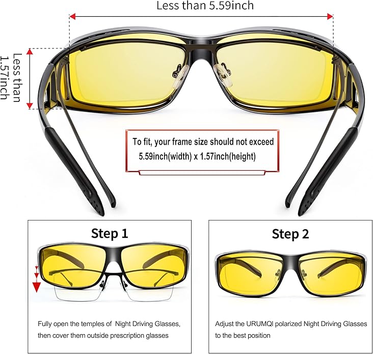 Polarized Night Driving Glasses - Anti Glare Safety Eyewear