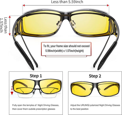 Polarized Night Driving Glasses - Anti Glare Safety Eyewear