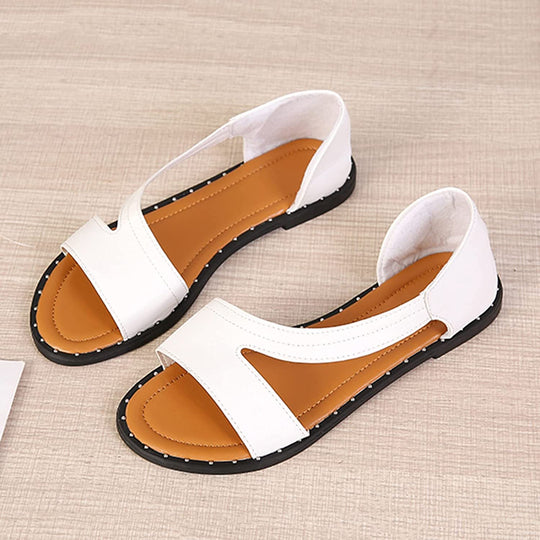 Comfortable Wide Strap Flat Sandals