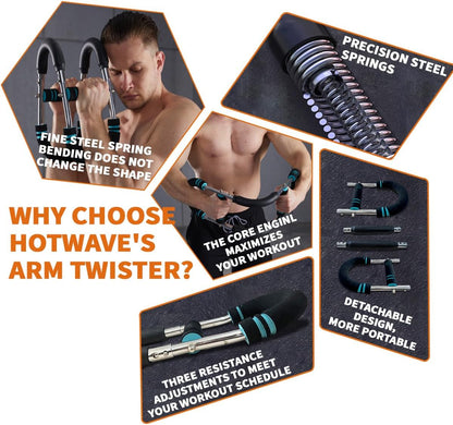 Compact Arm Trainer – Adjustable Fitness Bar for Home Workout