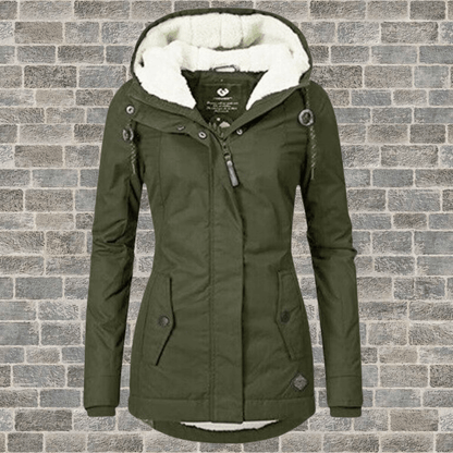 Warm Women's Parka Coat with Soft Faux Fur Lining