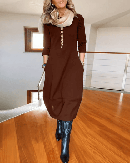 Floral Knee Length Lady Dress