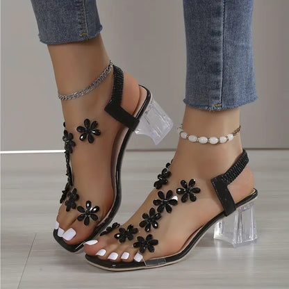 Women's Glamorous Gemstone High Heel Sandals