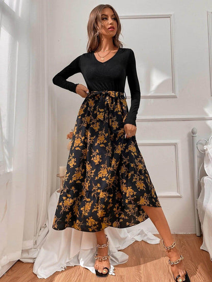 Pretty Fit Flare Long Sleeve Dress