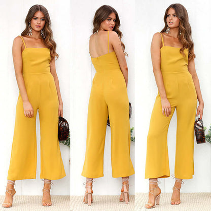 Sexy Strapless Wide Leg Romper