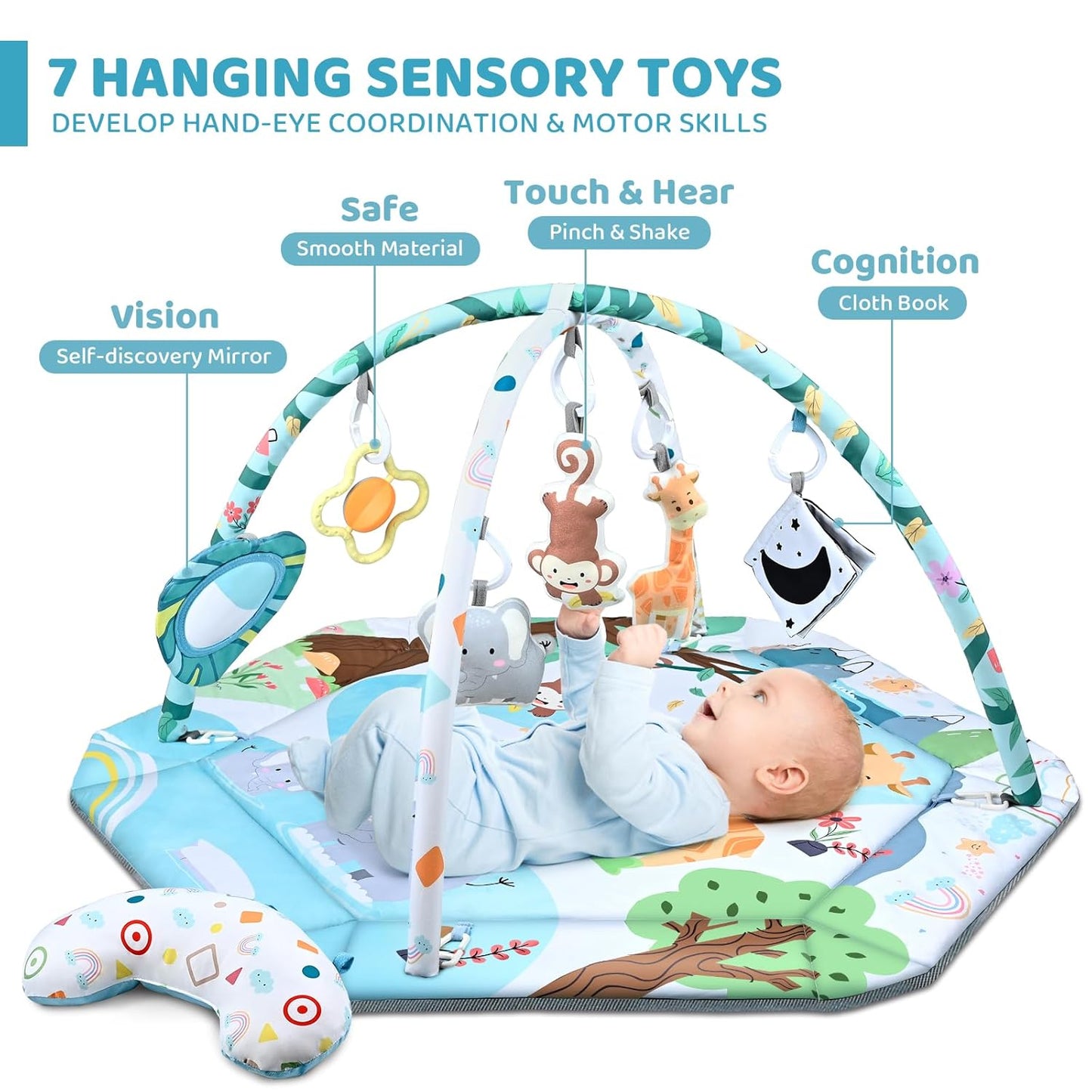 Ultimate Baby Play Gym with 8 Fun Toys