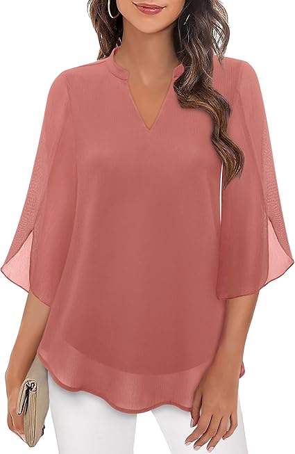 Lightweight V Neck Floral Blouse Women's Summer Top