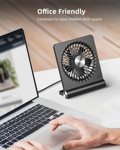 Quiet Compact Personal Desk Fan – Strong Cooling