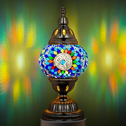 Exotic Moroccan Mosaic Glass Table Lamp