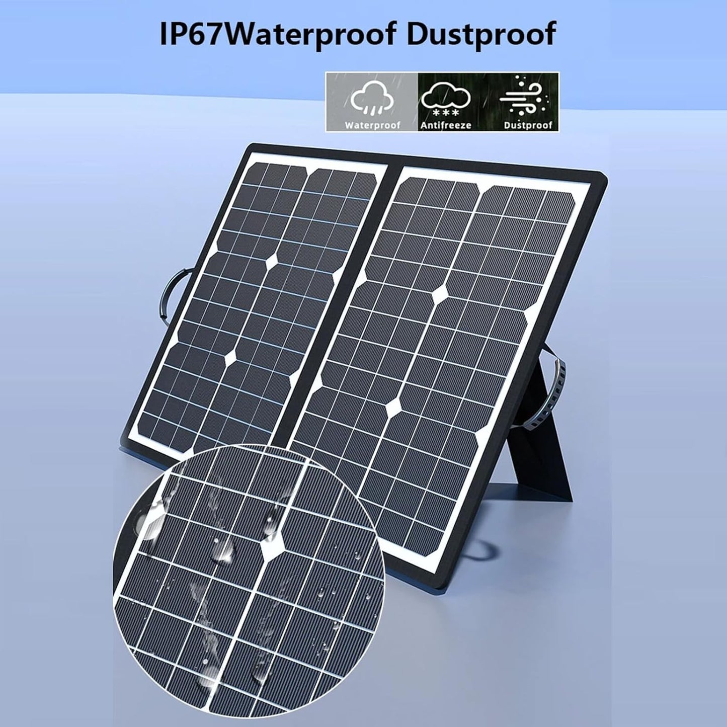 Compact 1000W Portable Solar Power Charger Kit