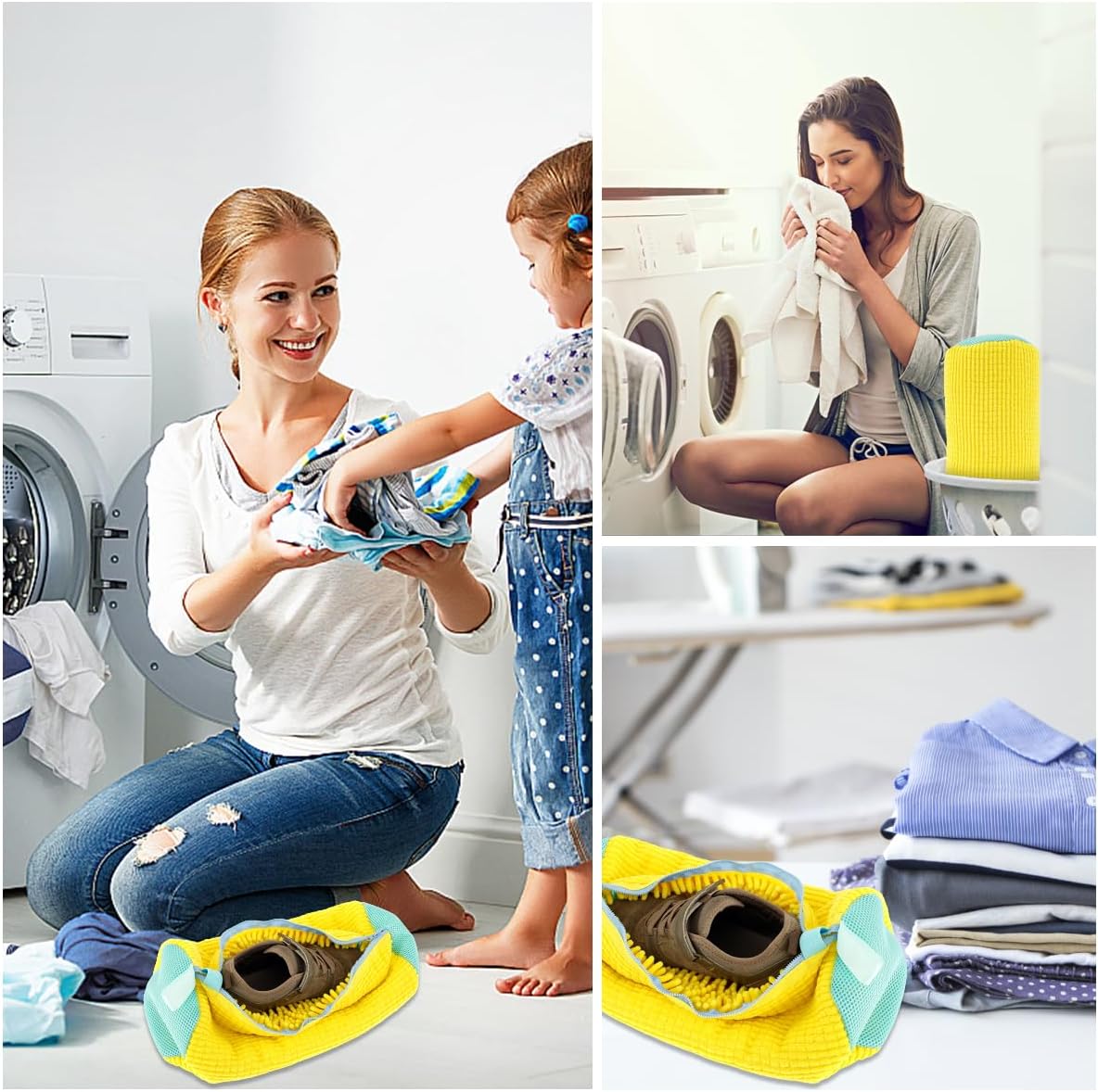 Mesh Shoe Wash Bag - Reusable Travel Shoe Laundry Pouch
