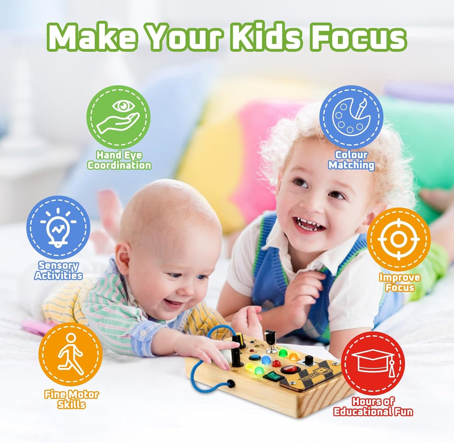 Interactive Learning Board Toy for Kids & Toddlers