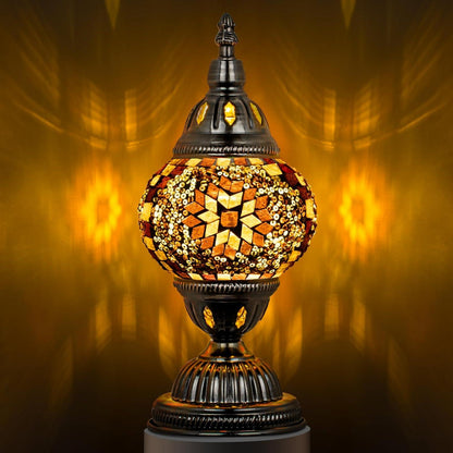 Exotic Moroccan Mosaic Glass Table Lamp