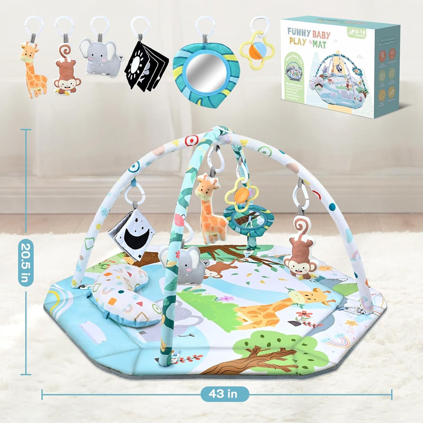 Ultimate Baby Play Gym with Balls and 6 Fun Toys