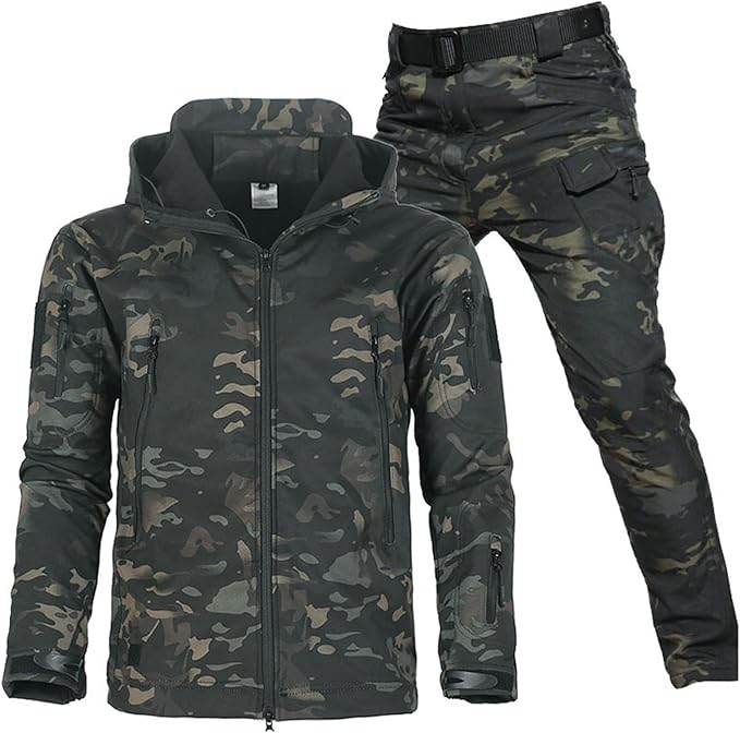 Waterproof Windproof Outdoor Jacket with Fleece and Pockets
