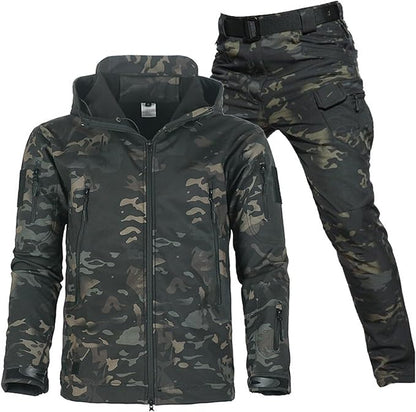 Waterproof Windproof Outdoor Jacket with Fleece and Pockets