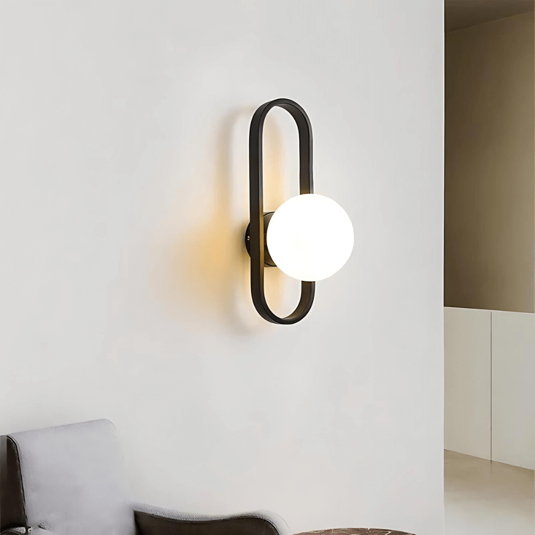 Contemporary LED Glass Wall Light Fixture