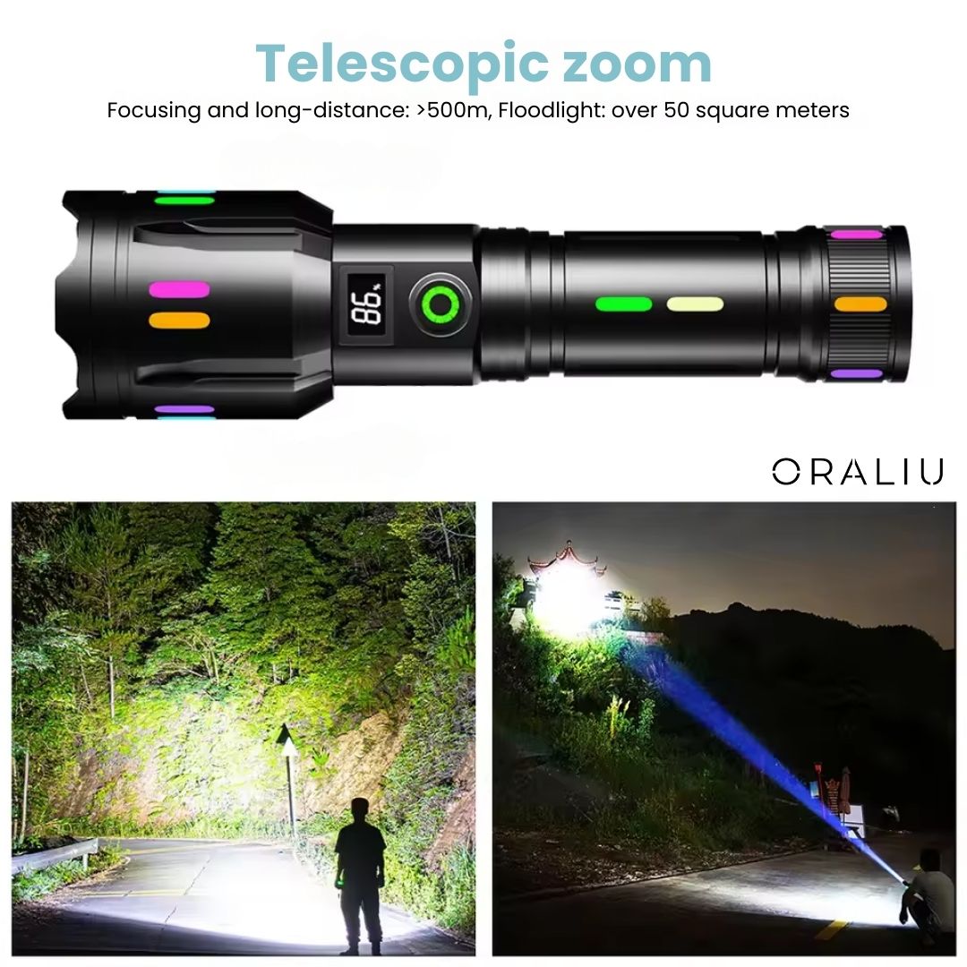 High-Power Rechargeable LED Torch 9000 Lumens