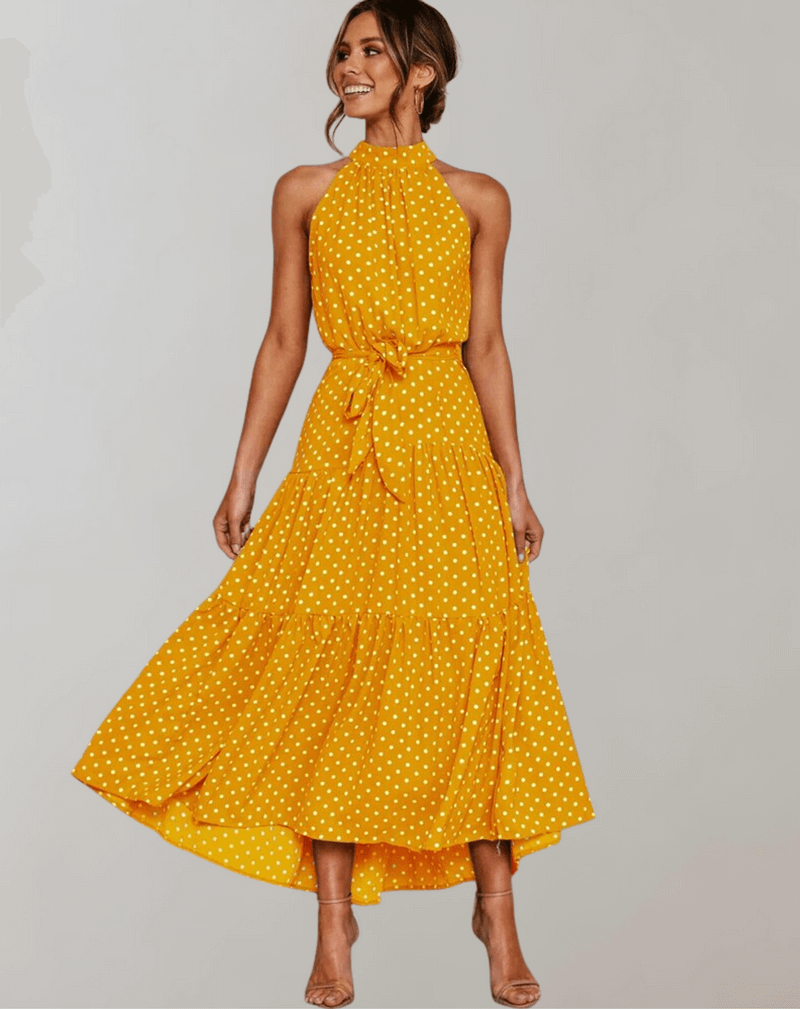 Ladies Floral Strap Maxi Dress - Luxivelle