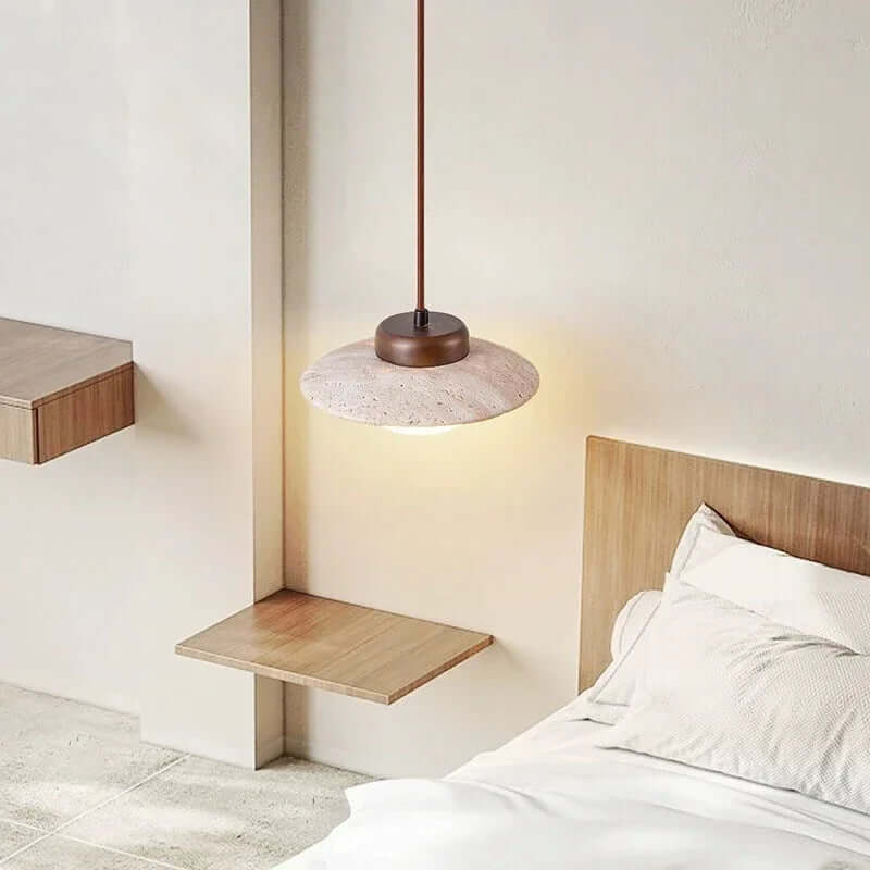 Rustic Wood and Metal LED Hanging Light