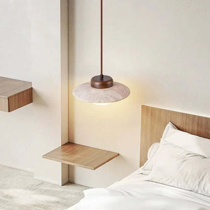 Rustic Wood and Metal LED Hanging Light