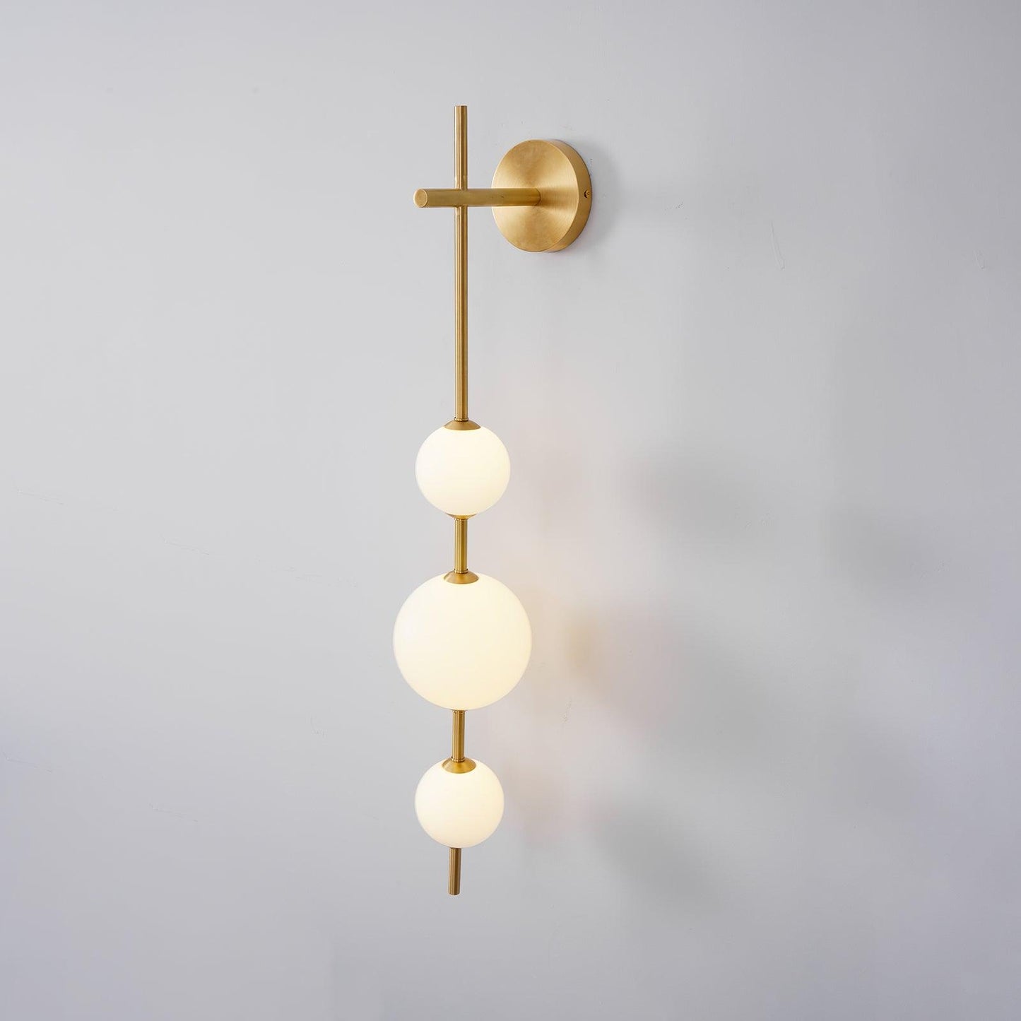 Sleek Round Glass Wall Light
