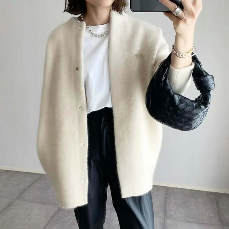Cozy Ladies Button Front Sweater - Luxivelle
