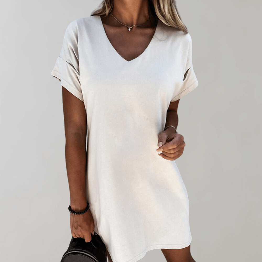 Comfortable Summer Short Dress - Sleeveless