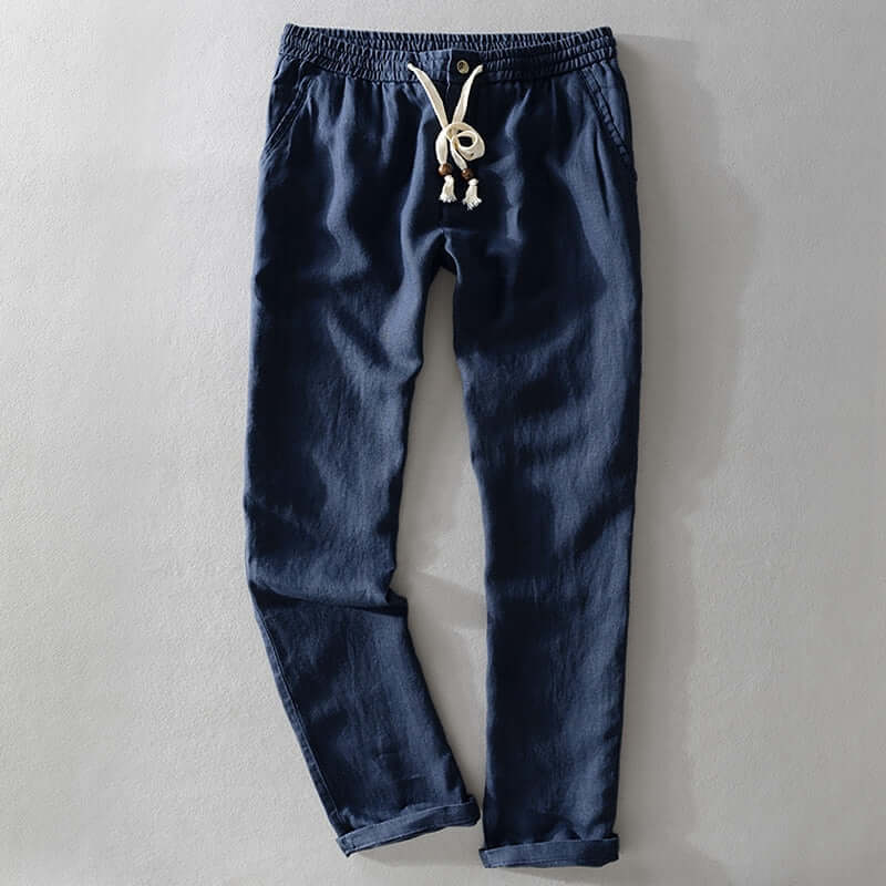 Slim Fit Mens Elastic Waist Trousers