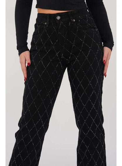 Classic Fit Women's Diamond Pattern Jeans