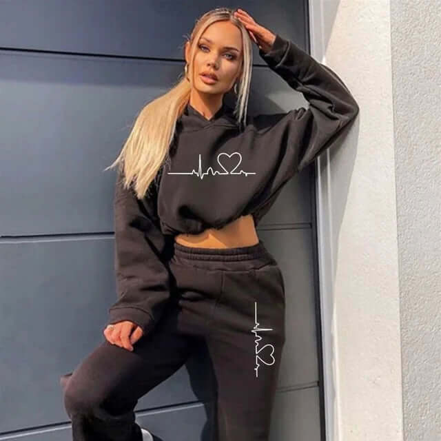 Ladies Fitness Tracksuit Set - Luxivelle